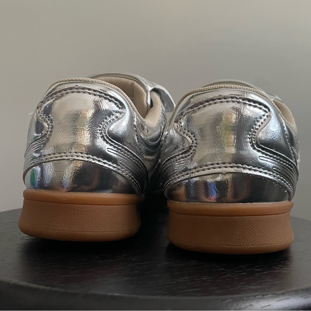 Steve Madden Madrid Womens Metallic Silver Sneakers Casual Shoes, Size 9.5 US - Picture 7 of 10